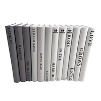 Ensemble de livres décoratifs personnalisés à couverture rigide pour tables basses et étagères, décoration d'intérieur empilable avec papier offset et estampage à chaud