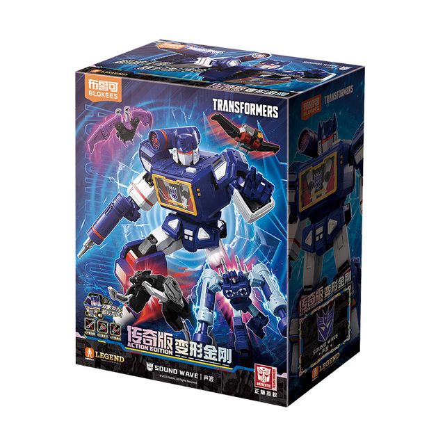 Blokees Transformers Legendary Version Soundwave Luminous Version Original Genuine Assemble Building Block Toy