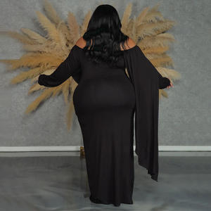 Nieuwe Mode Sexy Meisjes Chique Avond Feestjurk Grote Maat Prom Elegante Maxi Jurk Dames Vrouwen Plus Size Lange Mouw - Product Image 4