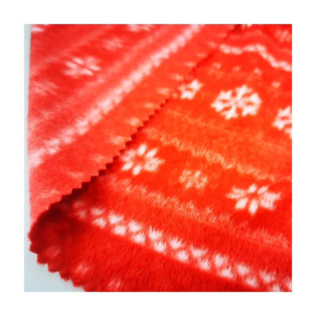 2024 baixo MOQ tecido liso com impressão digital personalizada tecido de lã polar micro com estampa padrão de Natal para cobertores de roupas