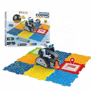 Nuovo Design 87 pezzi educativi fai da te percorsi di assemblaggio a vapore di codifica elettrica Kit robotica Robot meccanico giocattolo di carta per bambini - Product Image 1