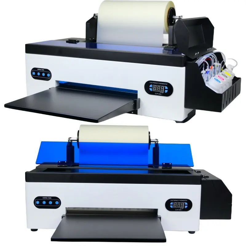 Small digital mini flat thermal sublimation printer printing PET film transfer T-shirt inkjet machine DTF