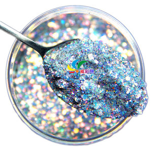 Polvo de purpurina Aurora redondo no tóxico para manicura, arte DIY, 100 g - Product Image 3