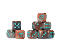 Dés de jeu personnalisés 16mm 6 faces point rouge coins arrondis coloré divertissement dés de table barre de jeu dés de jeu avec logo