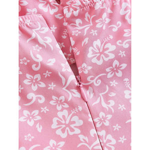 Femmes élégante <span class=keywords><strong>robe</strong></span> moulante florale pour l'été nouveau décontracté bal cerise impression ligne <span class=keywords><strong>courte</strong></span> Cami personnalisé Sexy trous marque Chic - Product Image 4