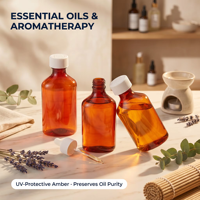Bouteilles ovales en PET ambré de 60 ml, 100 ml, 120 ml, 180 ml, résistantes aux enfants, pour sirop contre la toux, médicaments liquides