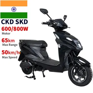 India hot low price CKD SKD 600W/800W 40-50km/h speed 45-65km range adult pedal e scooter with street legal