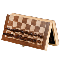 Tablero de Ajedrez Magnético de Madera de 29 cm, Juego de Viaje Plegable de Lujo, Juguete Educativo de Estrategia para Niños y Adultos, Certificado CE, CPC, UKCA