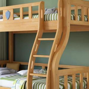 OEM y ODM litera doble para niños con colchón muebles de dormitorio de madera maciza para la escuela y el hogar diseño tradicional - Product Image 4