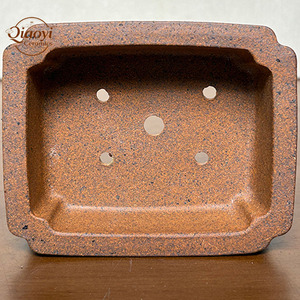 Petits pots à bonsaï en argile violette <span class=keywords><strong>de</strong></span> Yixing, faits à <span class=keywords><strong>la</strong></span> main, carrés, contemporains, en céramique, avec drainage supérieur, écologiques, sculptés à <span class=keywords><strong>la</strong></span> main - Product Image 6