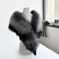 Écharpe en fourrure de renard véritable haut de gamme 100 %, douce et colorée sur mesure, chaleur confortable, style polyvalent pour l'hiver, provenance éthique