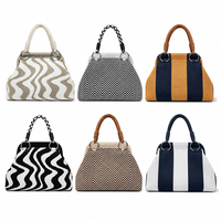 Sac à main tricoté SHINY Ready Design avec poignée amovible en stock – Sac de mode boutique pour le marché, cadeau, vente au détail, sac à main au crochet