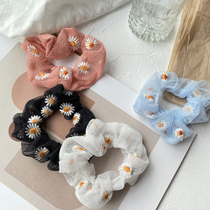 Cổ Tích màu xanh dreamnet Daisy thêu Tóc Dây siêu cổ tích Cô Gái Tóc vòng tròn kích thước lớn vòng tròn ngọt ngào thêu Net dây đầu - Product Image 1