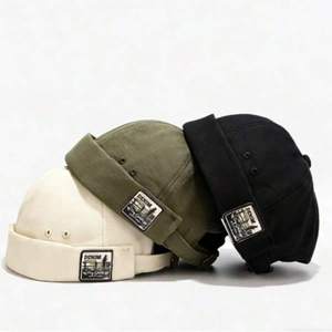 Cappello Docker Vintage Beige in Poliestere Unisex Casual Streetwear Traspirante con Ricamo in Tessuto e Design con Lettere - Product Image 3