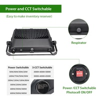 Projecteurs LED extérieurs étanches IP66 CGT Power CCT sélectionnables 300W 200W 150W 100W, lampes de sécurité lumineuses pour extérieur