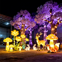 Märchenwald-Laternen-Set LED Tier- und Pflanzen-Festival-Laternen für Erntedankfest, Weihnachten, Abschlussfeier, Kinderveranstaltungen, Gartendekoration