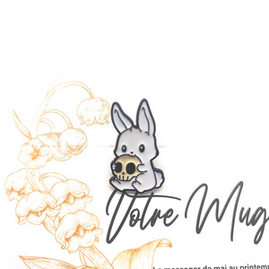 Broche de Aleación Plateada con Diseño de Conejito de Pascua de Dibujos Animados, Lindo y Versátil para Estudiantes, Superventas Transfronterizo <span class=keywords><strong>YINI</strong></span> - Product Image 3