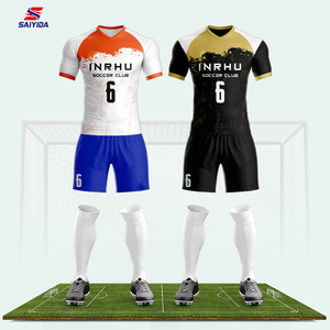 高品质可定制儿童足球服OEM ODM高品质升华足球服名称俱乐部标志全t恤套装 - Product Image 1