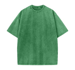 T-shirt vintage en coton épais, col rond, personnalisable, coupe oversize pour homme - Product Image 3