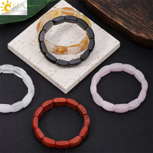 Bracelet en quartz transparent de forme large en pierres naturelles mélangées, idéal pour la guérison, pour femme, cadeau de bijoux - Product Image 2