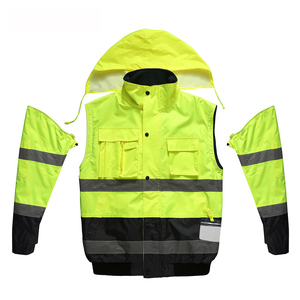 Veste réfléchissante multifonctionnelle imperméable 300D Oxford 200g Polar Fleece Riding Clothes Warm Reflective Flight Jacket - Product Image 5