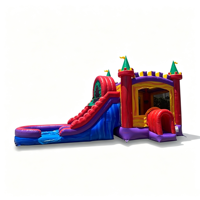 Combo Château 5-en-1 Double Piste Humide/Sèche pour Aventures Royales