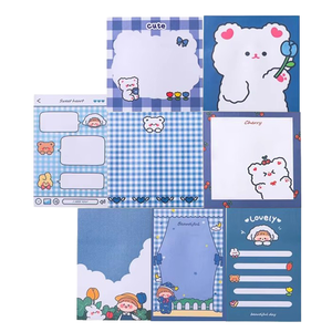80 Sheet Self-Adhesive Square Sticky Notes Pad Cartoon Mini To-Do-List for Kids Students for Fridge Laptop Book <b>Bookmarks</b> - Product Image 1