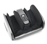 Masseur de pieds électrique portable Shiatsu avec chauffage, compression d'air, 3 modes, minuterie de 15 minutes, fonction musicale, modèle de massage des chevilles