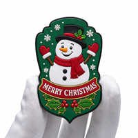 Patch en TPU personnalisé en relief 3D à thème de Noël, transfert thermique, badge en TPU pour vêtements d'enfants, artisanat, cadeau, décoration DIY