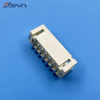 Connecteur SMT vertical à 90 degrés JINDA PH-LT-7AW 2,0 mm à 7 broches, boîtier en nylon, laiton étamé, pour montage sur carte PCB, terminal SMT LED