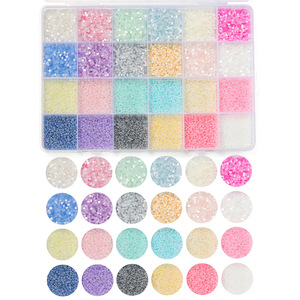 Glass Seed <b>Bead</b> Set 24 Cell 2mm DIY Jewelry Making Kit For Necklaces <b>Bracelets</b> Phone <b>Charms</b> Accessories - Product Image 4