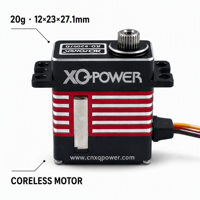 XQ-POWER BLS348 Servo Digital sin Escobillas Programable de 48kg-cm 0.09s/60 °   Perfil bajo para coche RC de alto voltaje 8.4V resistente al agua