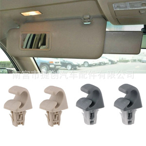 Toyota Sun Visor <b>Clip</b> 74348-06030 Gray Beige Easy Installation Roof Mount <b>Hook</b> For Corolla Camry - Product Image 2