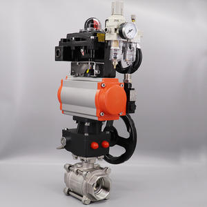 Válvula de Bola Roscada de Acero Inoxidable Q611F-16P de Tres Piezas, Válvula Neumática de Cierre Rápido a Prueba de Explosiones - Product Image 3