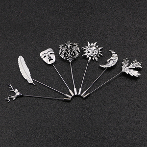 Broche de diseño de animales de metal con aguja larga, estilo moderno y precio bajo, para trajes de hombre - Product Image 2