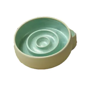 Ceramic Dog Bowls Dipped Medium or Large Size Dog Food Bowl Modern Unique Dog Bowl