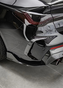 Per <span class=keywords><strong>BMW</strong></span> <span class=keywords><strong>serie</strong></span> <span class=keywords><strong>4</strong></span> G22 G23 2021-2023 preimpregnato Dry Carbon <span class=keywords><strong>Black</strong></span> paraurti posteriore Spoiler alette Canards - Product Image 5