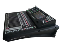 Console de mixage audio numérique professionnelle XTUGA T-20, 16 canaux, écran tactile, avec entrée fibre, utilisation en extérieur, ABS/métal