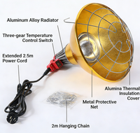 Lampe chauffante infrarouge 220W pour animaux, lampe infrarouge pour couveuse, poulets, porcs, animaux, lampe chauffante infrarouge
