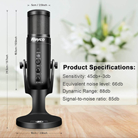 Micrófono profesional para juegos USB RGB, micrófono de transmisión de voces de Metal y plástico para Podcast Studio Gaming Mikrofo/Microfono