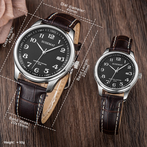 Đồng hồ nam cổ điển quà tặng lễ hội SUSEMAT, máy quartz, dây da PU, chống nước - Product Image 3