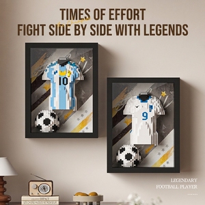 Juego de Bloques de Construcción de la Copa de Fútbol 2026, Modelo de Camiseta de Fútbol, Juguetes de Plástico ABS, Bloques Nano de Diamante, Regalo para Fanáticos del Fútbol - Product Image 4