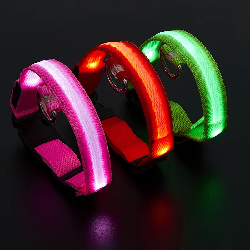 New Release USB Rechargeable Flashing Light up Led Dog Collar Personalized 10 Pcs Small Animals Waterproof, Convenient
