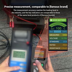 2026 New Car Battery Tester 12-24V Battery Test Cranking Test Charging Test with 1 Year Warranty for Universal <b>Vehicles</b> - Product Image 6