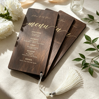 Cartes de menu de mariage et numéros de table personnalisés découpés au laser pour mariage