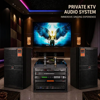 Système de sonorisation KTV NEARSTAR KS4012 avec enceintes Q7, amplificateur X6, processeur U999+ et microphone sur rack