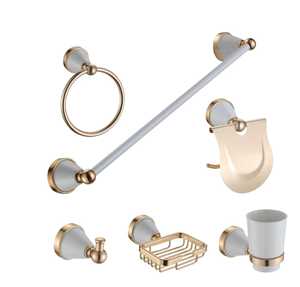 Ziny Design moderne Ensemble d'accessoires de salle de bain 6 pièces Suite sanitaire en alliage avec toilettes - Product Image 2