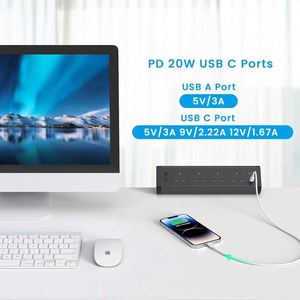 Enchufe de escritorio con USB-C de 4 vías, <span class=keywords><strong>regleta</strong></span> de escritorio con interruptor para Reino Unido, toma de corriente de escritorio con USB-C para Reino Unido con montaje por abrazadera - Product Image 4