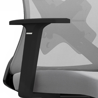 Chaise de bureau ergonomique moderne en maille respirante, économique, avec coussin en éponge confortable et base en fer robuste, réglable