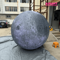 Boule de lune gonflable réaliste personnalisée, modèle géant de planète lunaire pour la décoration de scène d'événements en plein air